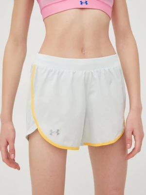 Under Armour szorty do biegania Fly By Elite damskie kolor zielony gładkie medium waist 1369766-593