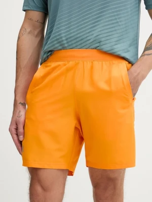 Under Armour szorty do biegania Launch kolor pomarańczowy