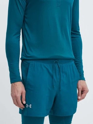 Under Armour szorty do biegania Launch kolor zielony