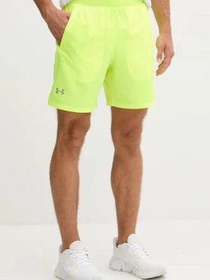 Under Armour szorty do biegania Launch kolor żółty