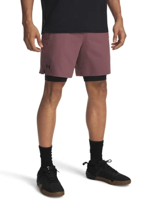 Under Armour Szorty funkcyjne 2w1 w kolorze fioletowym rozmiar: L