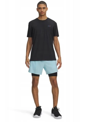 Under Armour Szorty sportowe 2w1 w kolorze błękitno-czarnym rozmiar: M