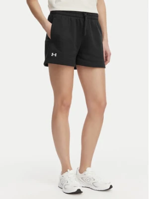 Under Armour Szorty sportowe Rival Fleece Short 1382723-001 Czarny Loose Fit