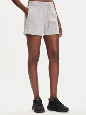 Under Armour Szorty sportowe Rival Fleece Short 1382723-011 Szary Loose Fit