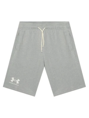 Under Armour Szorty sportowe UA RIVAL TERRY SHORT 1377255 Szary Regular Fit