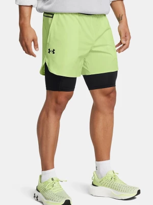 Under Armour Szorty sportowe "Vanish Elite" w kolorze zielono-czarnym rozmiar: L