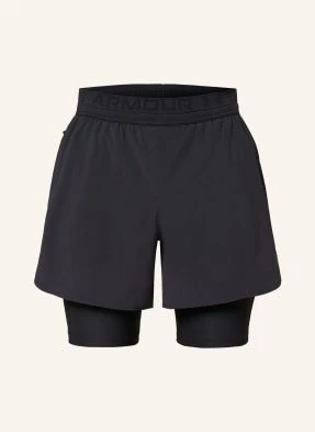 Under Armour Szorty Treningowe 2 W 1 Peak Woven schwarz