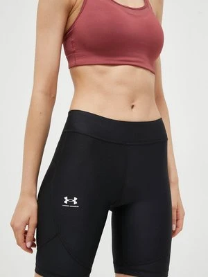 Under Armour szorty treningowe Authentics kolor czarny gładkie medium waist