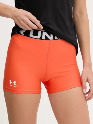 Under Armour szorty treningowe Authentics kolor pomarańczowy z nadrukiem medium waist