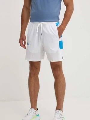 Under Armour szorty treningowe Baseline kolor biały