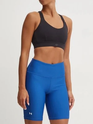 Under Armour szorty treningowe damskie kolor granatowy gładkie high waist