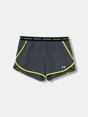 Under Armour szorty treningowe damskie kolor szary gładkie high waist 6004029