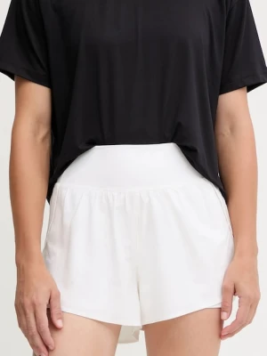 Under Armour szorty treningowe Flex kolor beżowy gładkie high waist 1376936