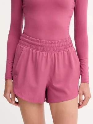 Under Armour szorty treningowe Flex kolor bordowy gładkie high waist