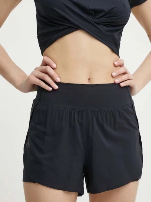 Under Armour szorty treningowe Flex kolor czarny gładkie high waist