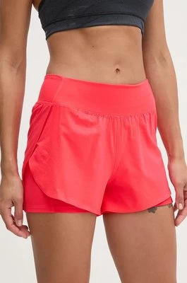 Under Armour szorty treningowe Flex kolor czerwony gładkie high waist