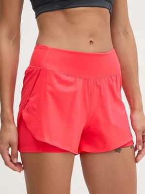 Under Armour szorty treningowe Flex kolor czerwony gładkie high waist