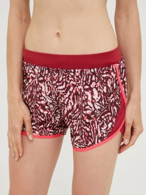 Under Armour szorty treningowe Fly By 2.0 damskie kolor różowy wzorzyste high waist