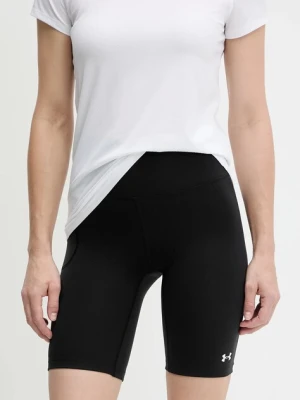 Under Armour szorty treningowe Motion damskie kolor czarny gładkie medium waist 1388646