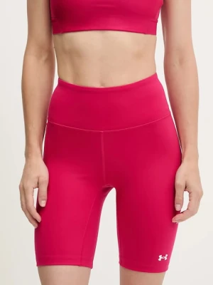 Under Armour szorty treningowe Motion damskie kolor różowy gładkie medium waist 1388646