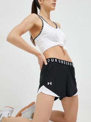 Zdjęcie produktu Under Armour szorty treningowe Play Up 3.0 kolor czarny z nadrukiem medium waist 1344552