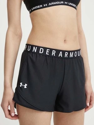 Under Armour szorty treningowe Play Up 3.0 kolor czarny z nadrukiem medium waist 1344552