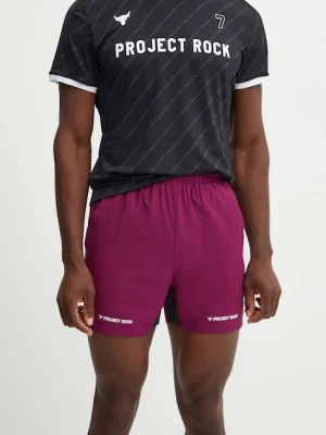Under Armour szorty treningowe Project Rock kolor różowy
