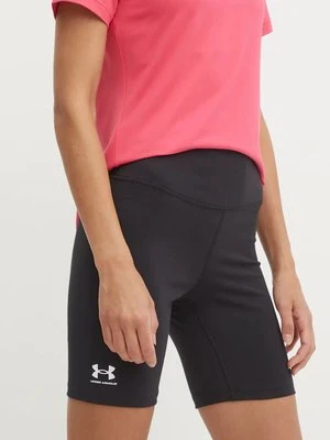 Under Armour szorty treningowe Rival kolor czarny gładkie high waist 1386703