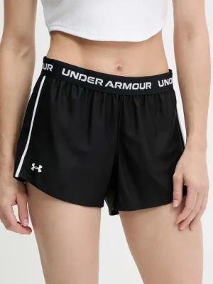 Under Armour szorty treningowe Tech Play kolor czarny z aplikacją medium waist 1389882