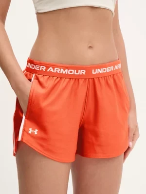 Under Armour szorty treningowe Tech Play kolor pomarańczowy z aplikacją medium waist 1389882