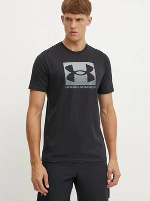 Under Armour t-shirt BOXED SPORTS UPDATED męski kolor czarny z nadrukiem 1386793