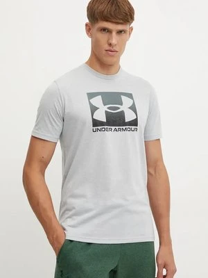 Under Armour t-shirt BOXED SPORTS UPDATED męski kolor szary z nadrukiem 1386793