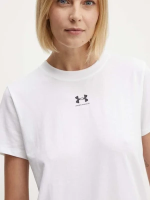 Under Armour t-shirt Campus Core damski kolor biały 1383648