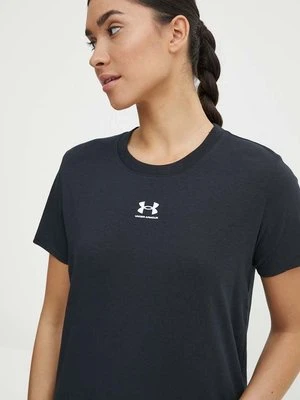 Under Armour t-shirt damski kolor czarny