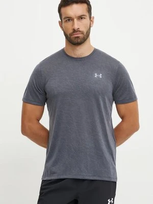 Under Armour t-shirt do biegania Launch Camo kolor szary gładki 1386681