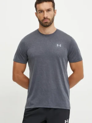 Under Armour t-shirt do biegania Launch Camo kolor szary gładki 1386681
