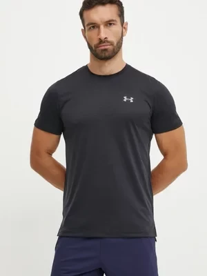 Under Armour t-shirt do biegania Launch kolor czarny gładki 1382582