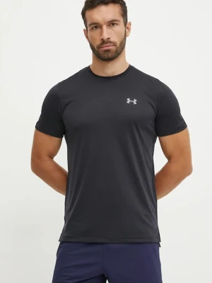 Under Armour t-shirt do biegania Launch kolor czarny gładki 1382582