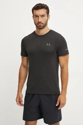 Under Armour t-shirt do biegania Seamless Stride kolor czarny wzorzysty 1375692