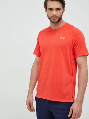 Under Armour t-shirt do biegania Streaker kolor czerwony