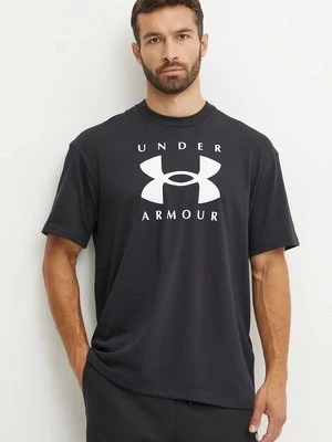 Under Armour t-shirt HW Branded męski kolor czarny z nadrukiem 1389146