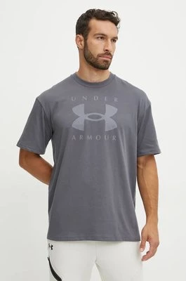 Under Armour t-shirt HW Branded męski kolor szary z nadrukiem 1389146