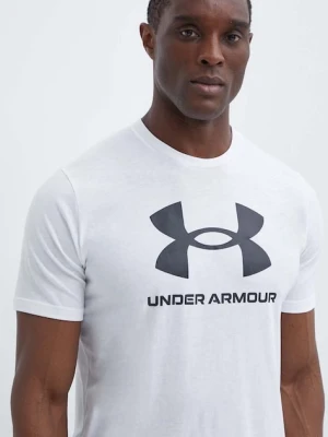 Under Armour t-shirt SPORTSTYLE LOGO męski kolor biały 1382911