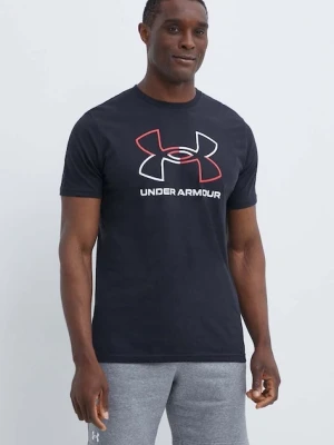 Under Armour t-shirt męski kolor czarny wzorzysty