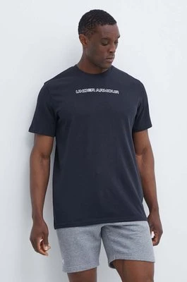 Under Armour t-shirt męski kolor czarny z aplikacją