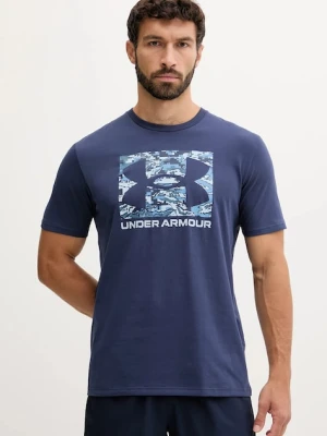 Under Armour t-shirt męski kolor granatowy z nadrukiem