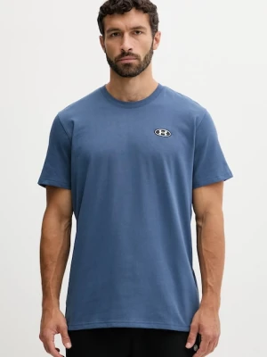 Under Armour t-shirt męski kolor niebieski gładki