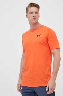 Under Armour t-shirt męski kolor pomarańczowy gładki 1326799