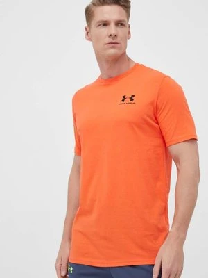 Under Armour t-shirt męski kolor pomarańczowy gładki 1326799