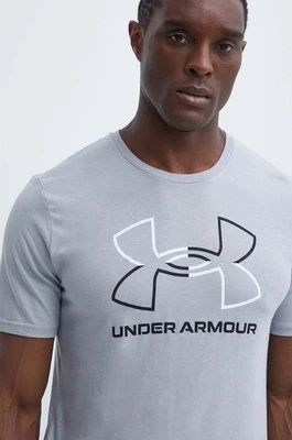 Under Armour t-shirt męski kolor szary wzorzysty